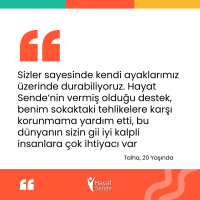 Yardıma ihtiyacı olan bu kadar kişiye imkan sağlmanız bizim için bir ömür boyu unutulmayacak! Bağışlarınızın birçok gence yeni umut kapıları açması dileğiyle... (2)